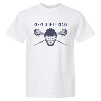 Lacrosse Goalie Respect The Crease Lax Garment-Dyed Heavyweight T-Shirt