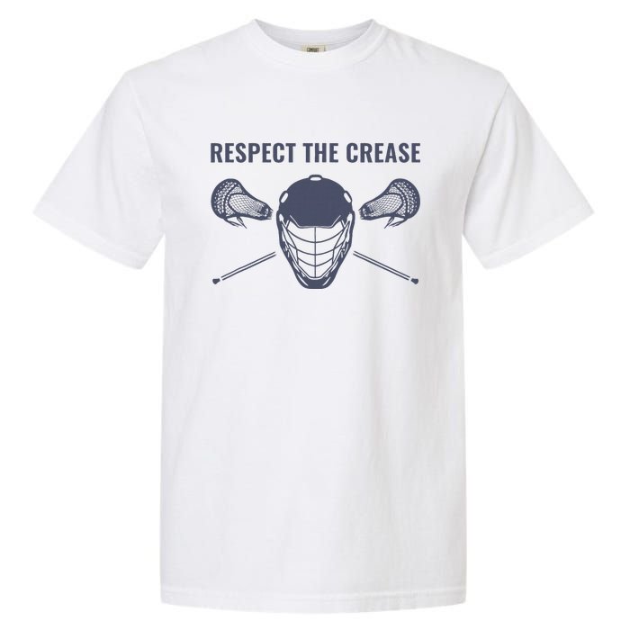 Lacrosse Goalie Respect The Crease Lax Garment-Dyed Heavyweight T-Shirt