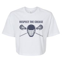 Lacrosse Goalie Respect The Crease Lax Bella+Canvas Jersey Crop Tee