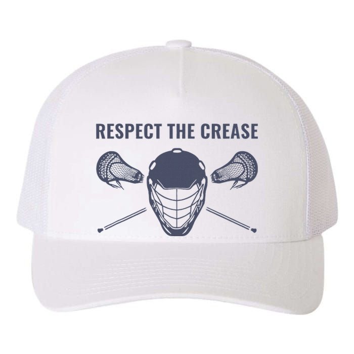 Lacrosse Goalie Respect The Crease Lax Yupoong Adult 5-Panel Trucker Hat