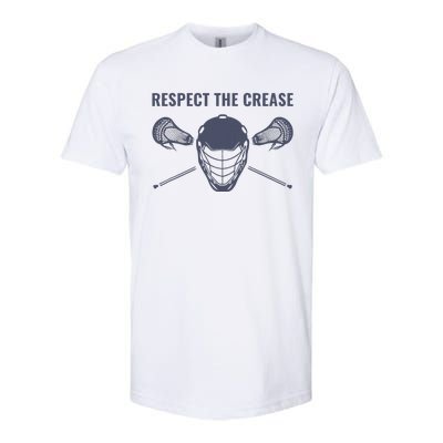 Lacrosse Goalie Respect The Crease Lax Softstyle CVC T-Shirt