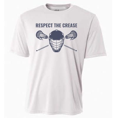 Lacrosse Goalie Respect The Crease Lax Cooling Performance Crew T-Shirt