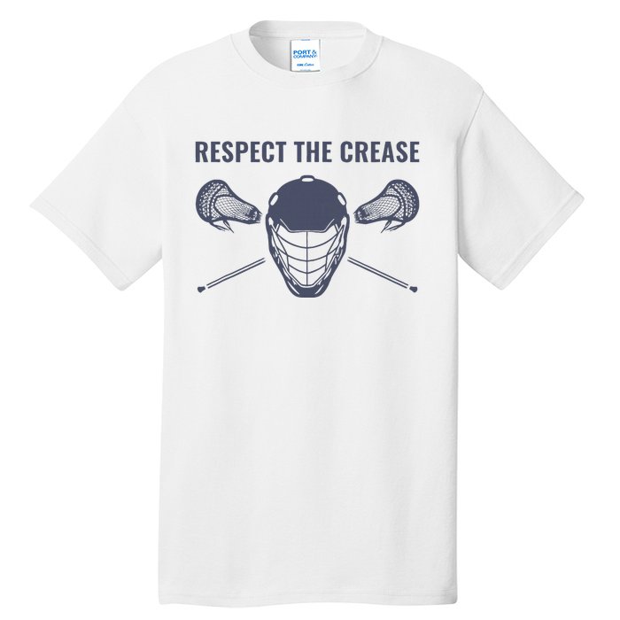 Lacrosse Goalie Respect The Crease Lax Tall T-Shirt