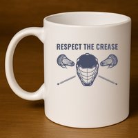 Lacrosse Goalie Respect The Crease Lax 11oz C Handle Ceramic Mug
