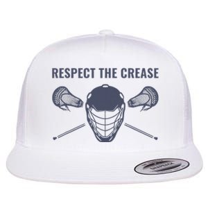 Lacrosse Goalie Respect The Crease Lax Flat Bill Trucker Hat