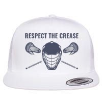 Lacrosse Goalie Respect The Crease Lax Flat Bill Trucker Hat