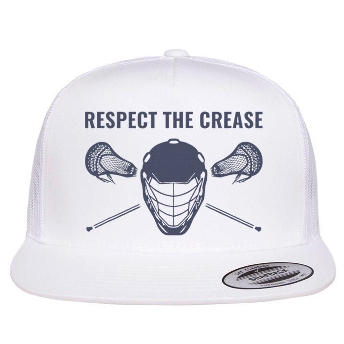 Lacrosse Goalie Respect The Crease Lax Flat Bill Trucker Hat