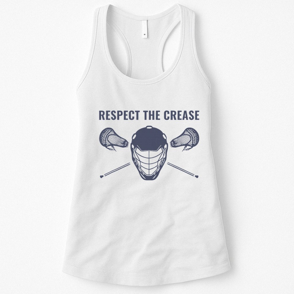 Lacrosse Goalie Respect The Crease Lax Womens Tank Top