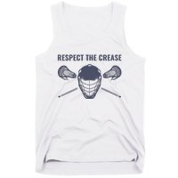 Lacrosse Goalie Respect The Crease Lax Tank Top