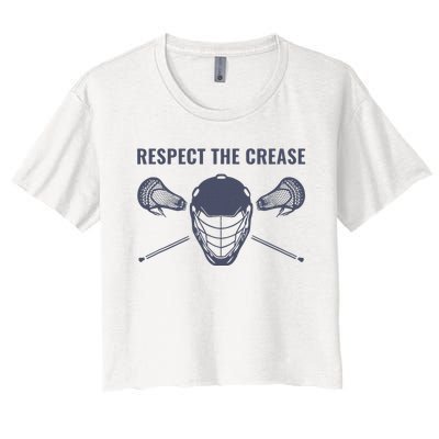 Lacrosse Goalie Respect The Crease Lax Women's Crop Top Tee