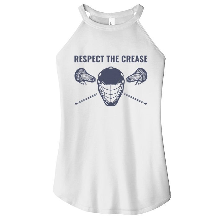 Lacrosse Goalie Respect The Crease Lax Women's Perfect Tri Rocker Tank