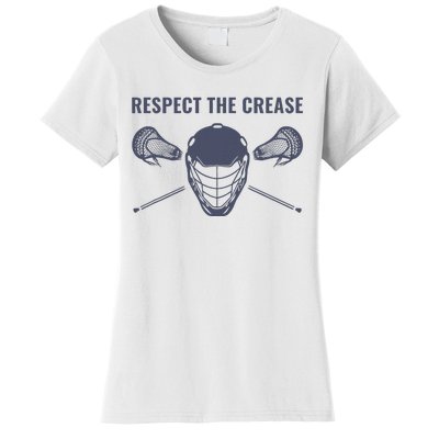 Lacrosse Goalie Respect The Crease Lax Women's T-Shirt