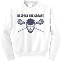 Lacrosse Goalie Respect The Crease Lax Kids Sweatshirt