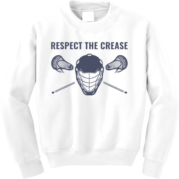 Lacrosse Goalie Respect The Crease Lax Kids Sweatshirt