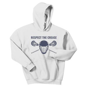 Lacrosse Goalie Respect The Crease Lax Kids Hoodie