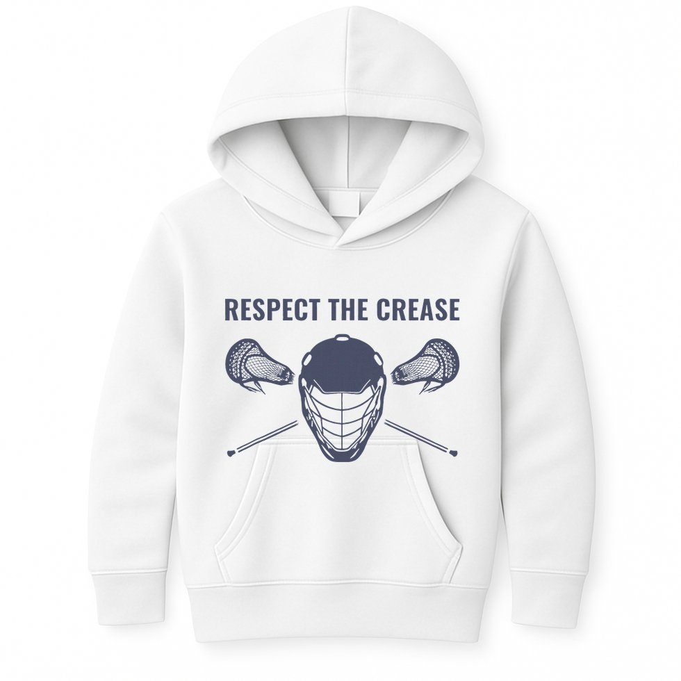 Lacrosse Goalie Respect The Crease Lax Kids Hoodie