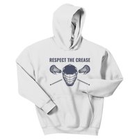 Lacrosse Goalie Respect The Crease Lax Kids Hoodie