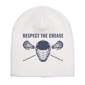 Lacrosse Goalie Respect The Crease Lax Short Acrylic Beanie