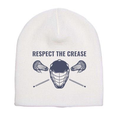 Lacrosse Goalie Respect The Crease Lax Short Acrylic Beanie