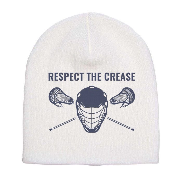 Lacrosse Goalie Respect The Crease Lax Short Acrylic Beanie