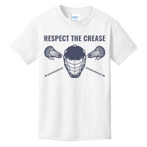 Lacrosse Goalie Respect The Crease Lax Kids T-Shirt