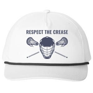 Lacrosse Goalie Respect The Crease Lax Snapback Five-Panel Rope Hat