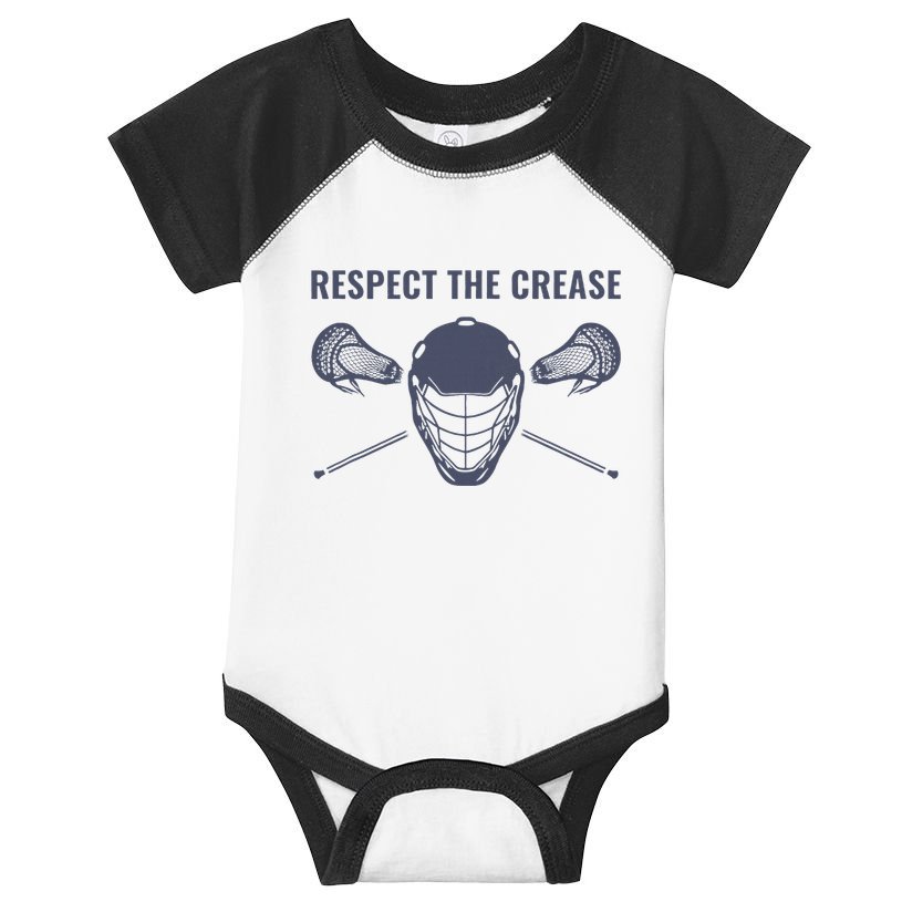 Lacrosse Goalie Respect The Crease Lax Infant Baby Jersey Bodysuit