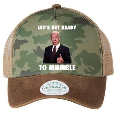 Lets Get Ready To Mumble Joe Biden Funny Legacy Tie Dye Trucker Hat