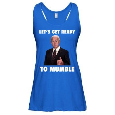 Lets Get Ready To Mumble Joe Biden Funny Ladies Essential Flowy Tank