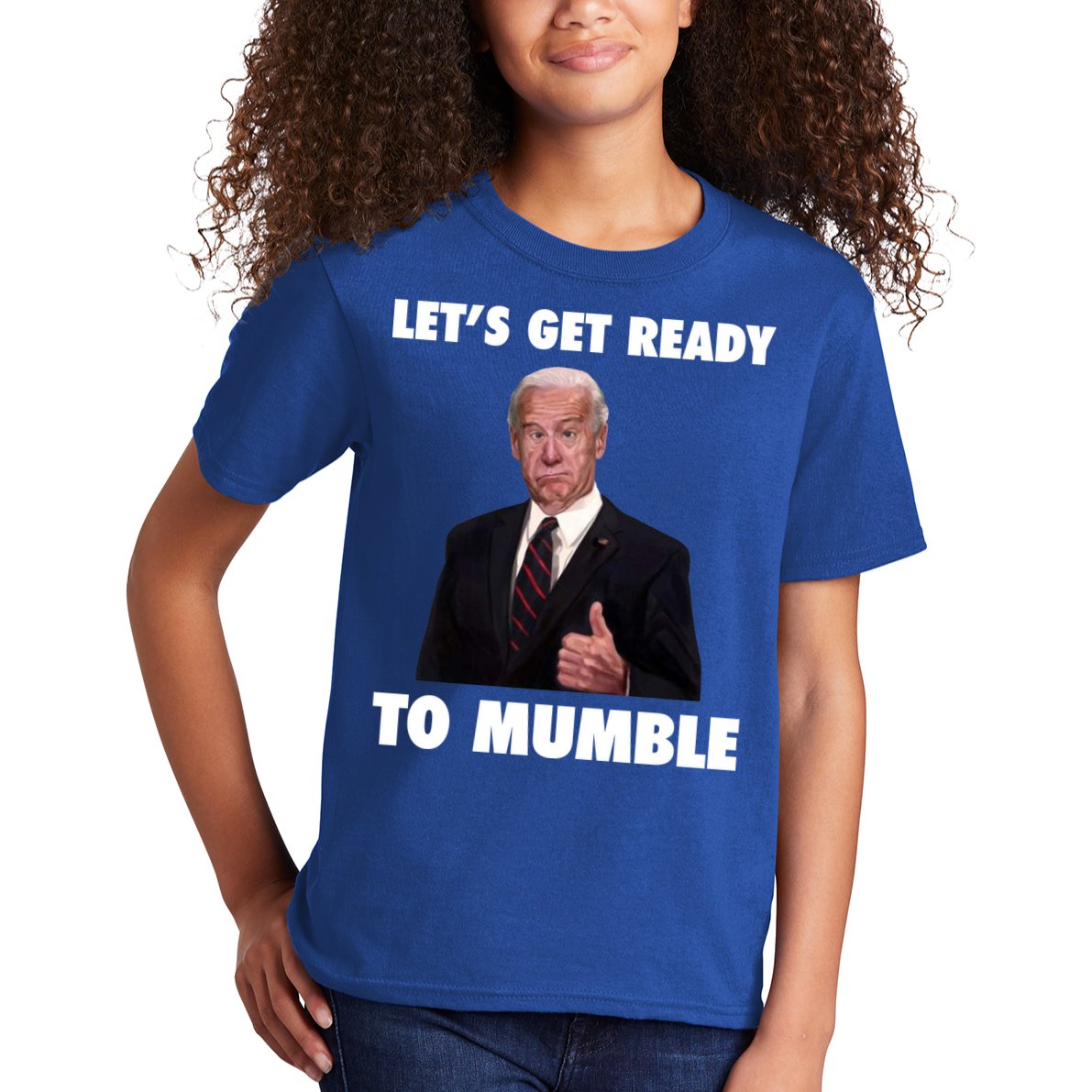Lets Get Ready To Mumble Joe Biden Funny Kids T-Shirt