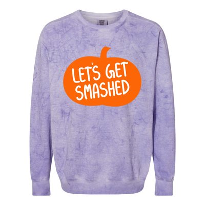 LetS Get Smashed Funny Pumpkins Cute Gift Colorblast Crewneck Sweatshirt