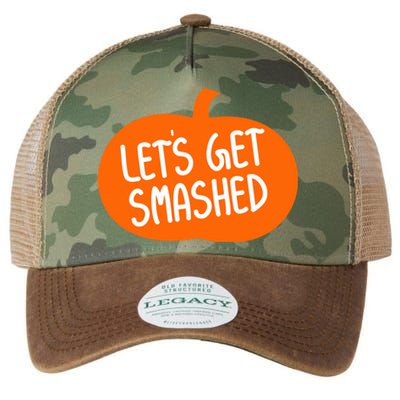 LetS Get Smashed Funny Pumpkins Cute Gift Legacy Tie Dye Trucker Hat