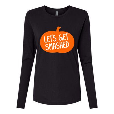 LetS Get Smashed Funny Pumpkins Cute Gift Womens Cotton Relaxed Long Sleeve T-Shirt