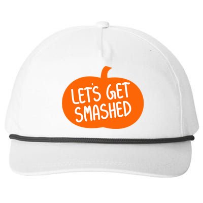 LetS Get Smashed Funny Pumpkins Cute Gift Snapback Five-Panel Rope Hat