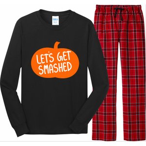 LetS Get Smashed Funny Pumpkins Cute Gift Long Sleeve Pajama Set