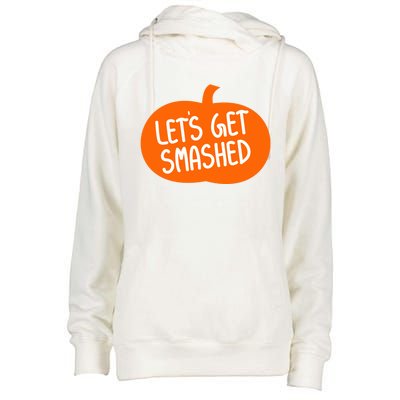 LetS Get Smashed Funny Pumpkins Cute Gift Womens Funnel Neck Pullover Hood