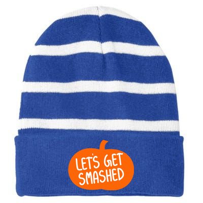 LetS Get Smashed Funny Pumpkins Cute Gift Striped Beanie with Solid Band