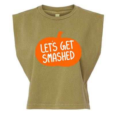 LetS Get Smashed Funny Pumpkins Cute Gift Garment-Dyed Women's Muscle Tee