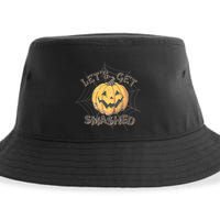 Lets Get Smashed Halloween Pumpkin Spooky Vibes Autumn Cute Gift Sustainable Bucket Hat