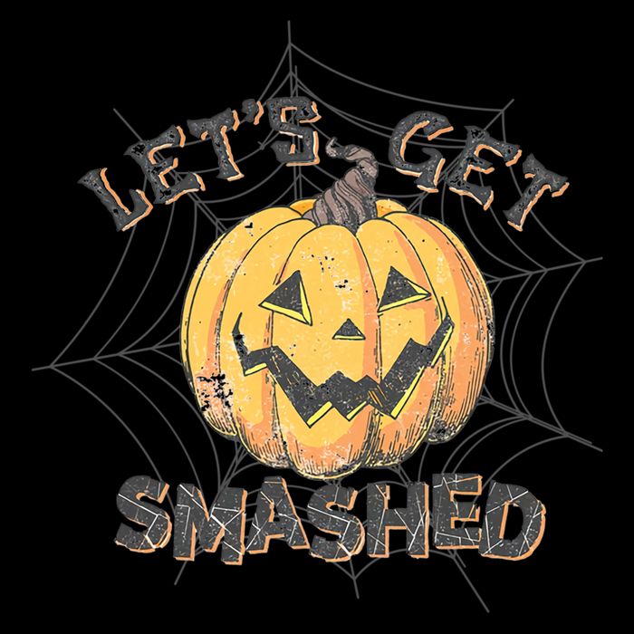 Lets Get Smashed Halloween Pumpkin Spooky Vibes Autumn Cute Gift Sustainable Bucket Hat