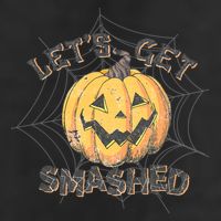 Lets Get Smashed Halloween Pumpkin Spooky Vibes Autumn Cute Gift 11oz C Handle Ceramic Mug