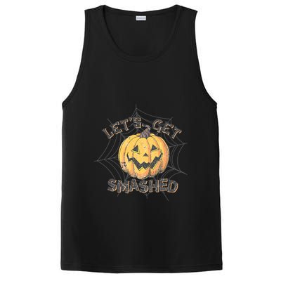 Lets Get Smashed Halloween Pumpkin Spooky Vibes Autumn Cute Gift PosiCharge Competitor Tank