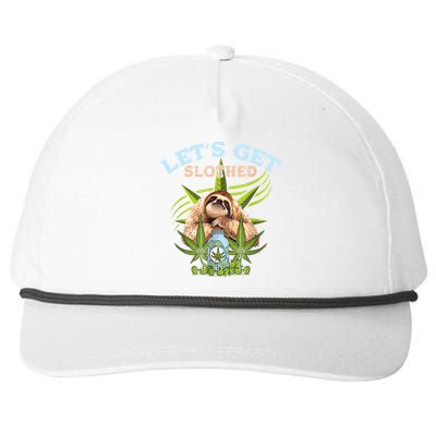 LetS Get Slothed Funny Weed Smoking Cannabis Marijuana 420 Snapback Five-Panel Rope Hat