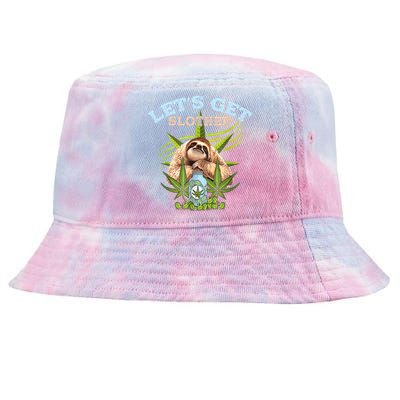 LetS Get Slothed Funny Weed Smoking Cannabis Marijuana 420 Tie-Dyed Bucket Hat