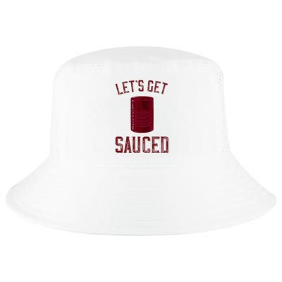 Let's Get Sauced Funny Cranberry Sauce Thanksgiving Food  Cool Comfort Performance Bucket Hat