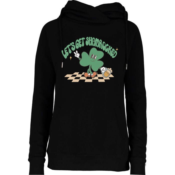 Let's Get Shamrocked Womens Funnel Neck Pullover Hood