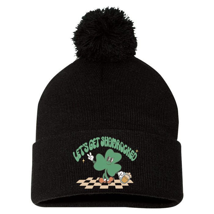 Let's Get Shamrocked Pom Pom 12in Knit Beanie