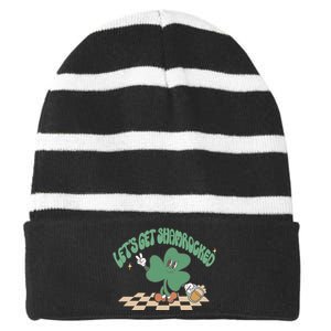 Let's Get Shamrocked Striped Beanie with Solid Band