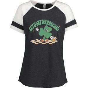 Let's Get Shamrocked Enza Ladies Jersey Colorblock Tee