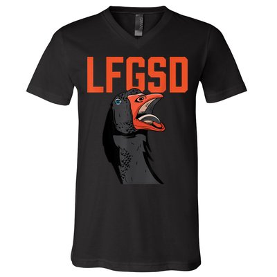 Let's Go San Diego Rally Goose LFGSD V-Neck T-Shirt